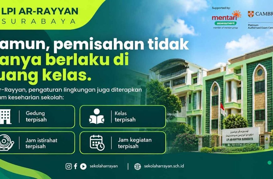 sekolah Ar-Rayyan memisahkan kelas putra dan putri