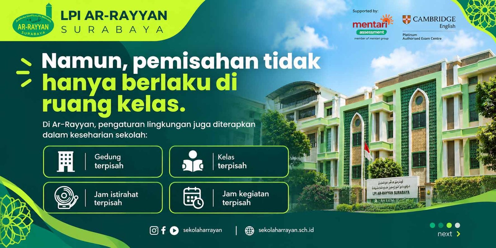 sekolah Ar-Rayyan memisahkan kelas&hellip;